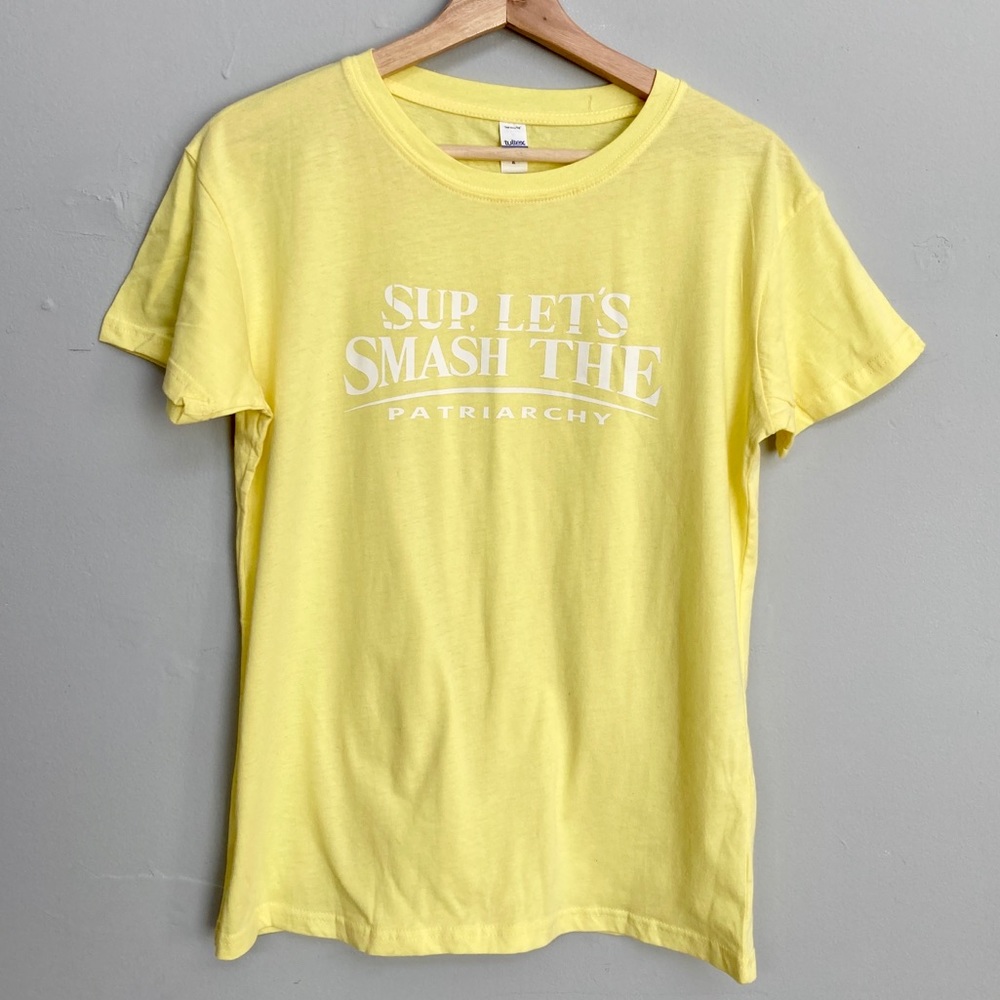 Let’s smash the patriarchy yellow tee